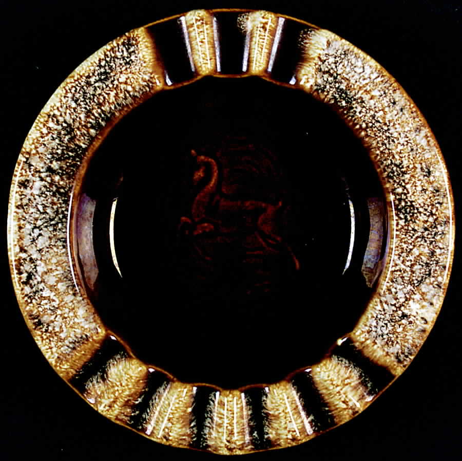 Brown Drip (House and Garden, Mirror Brown) Large Ashtray by Hull-1