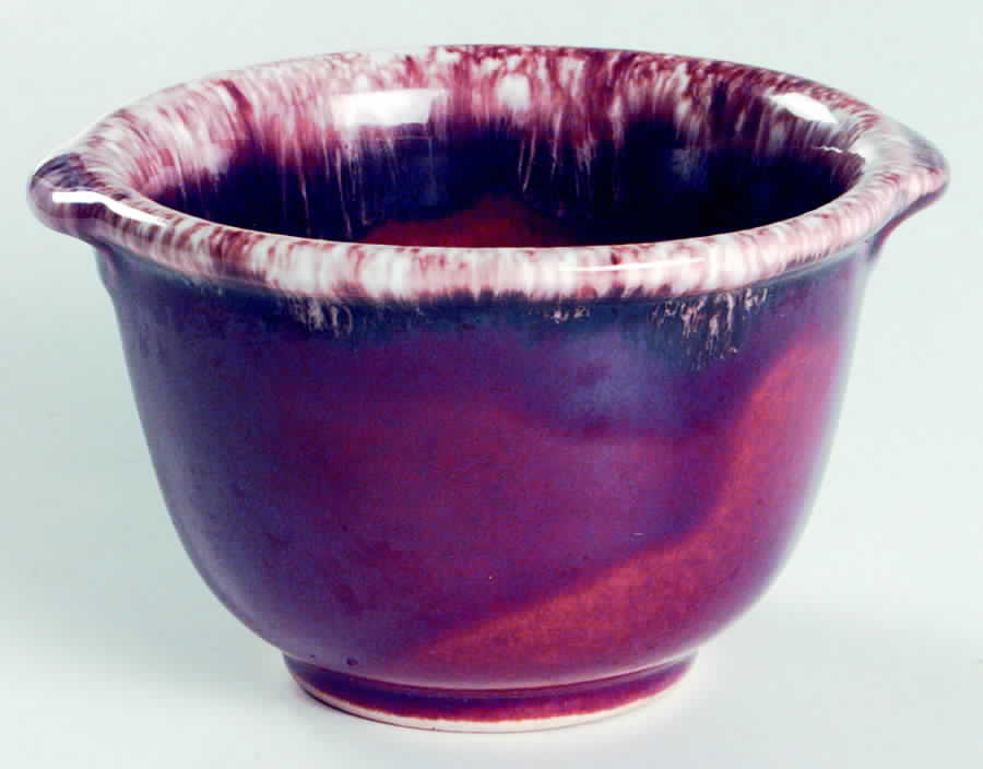 Brown Drip (House and Garden, Mirror Brown) Custard Cup by Hull-1