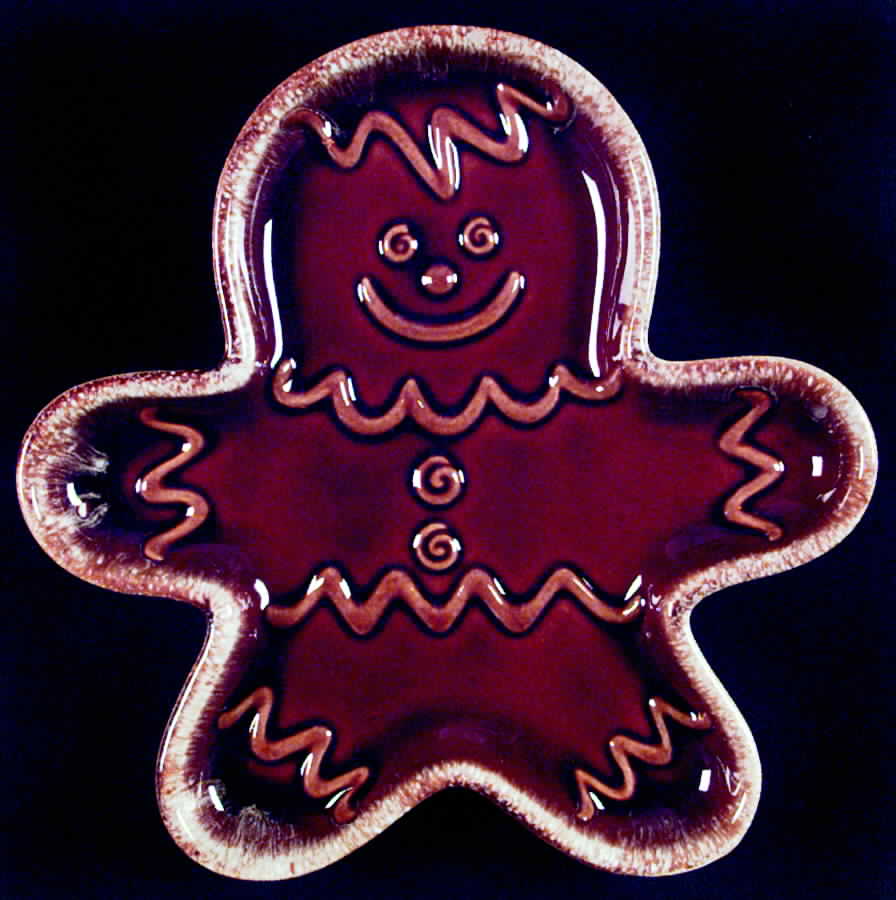 Brown Drip (House and Garden, Mirror Brown) Gingerbread Shaped Tray by Hull-1