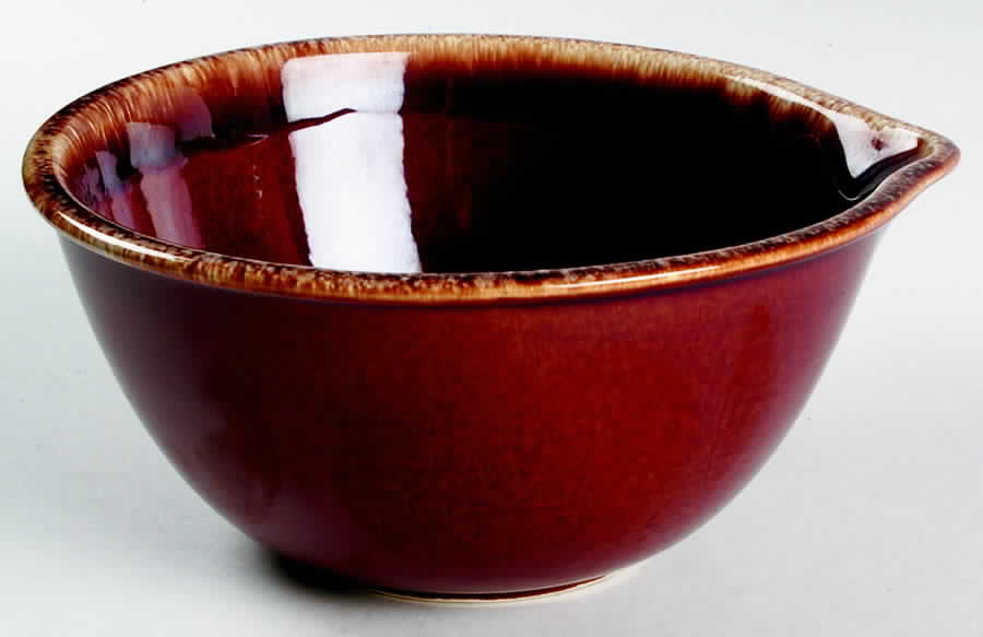 Brown Drip (House and Garden, Mirror Brown) Batter Bowl by Hull-1