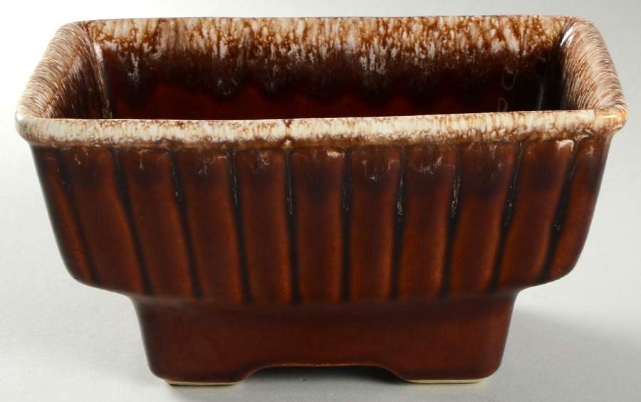 Brown Drip (House and Garden, Mirror Brown) 4" Planter by Hull-1