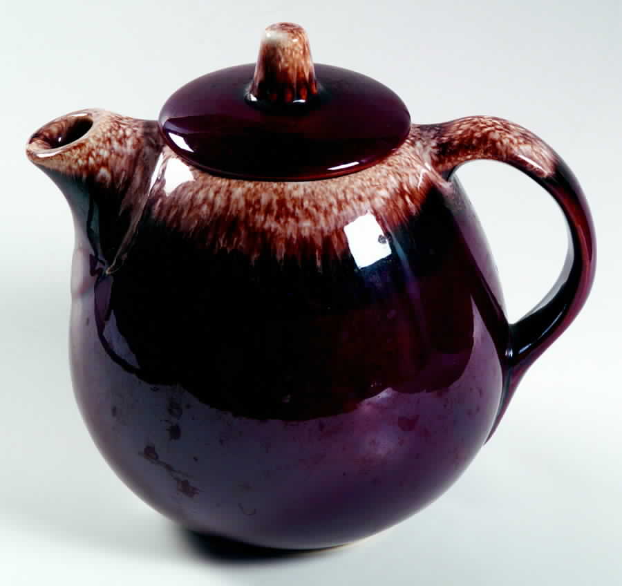 Brown Drip (House and Garden, Mirror Brown) Teapot & Lid by Hull-1