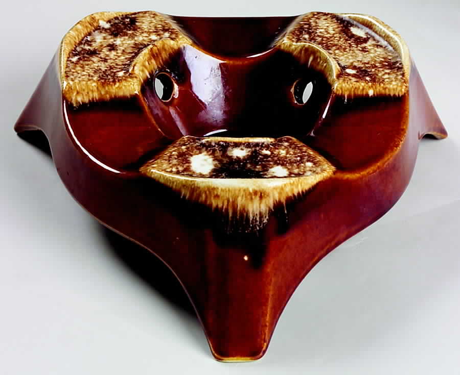 Brown Drip (House and Garden, Mirror Brown) China Warmer Stand by Hull-1