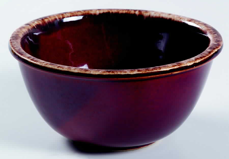 Brown Drip (House and Garden, Mirror Brown) 6" Mixing Bowl by Hull-1