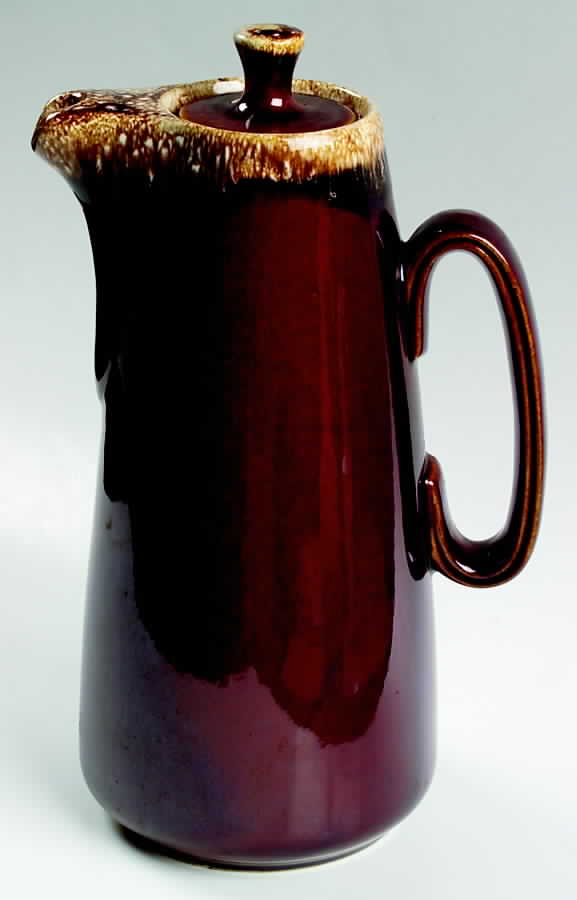 Brown Drip (House and Garden, Mirror Brown) Coffee Pot & Lid by Hull-1