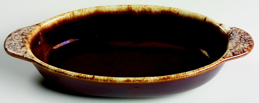 Brown Drip (House and Garden, Mirror Brown) 10" Augratin by Hull-1