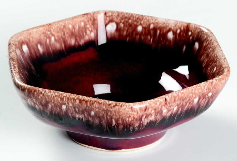 Brown Drip (House and Garden, Mirror Brown) Dip Bowl for Chip & Dip Set by Hull-1