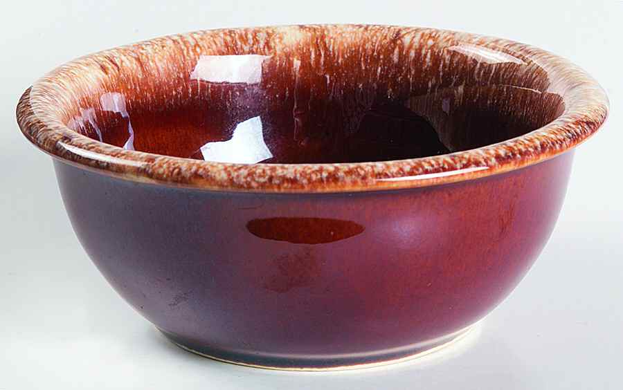 Brown Drip (House and Garden, Mirror Brown) Rim Fruit/Dessert (Sauce) Bowl by Hull-1