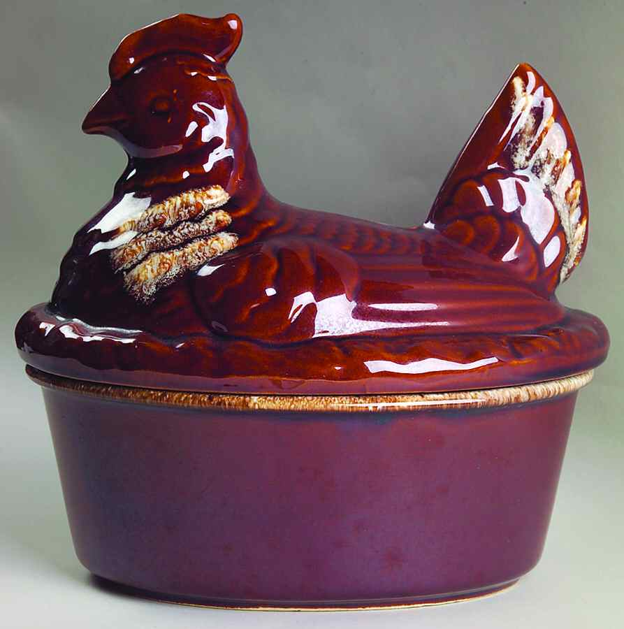 Brown Drip (House and Garden, Mirror Brown) 2 Quart Oval Covered Casserole by Hull-1