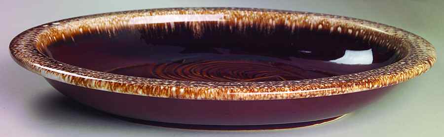 Brown Drip (House and Garden, Mirror Brown) 13" Oval Baker by Hull-1