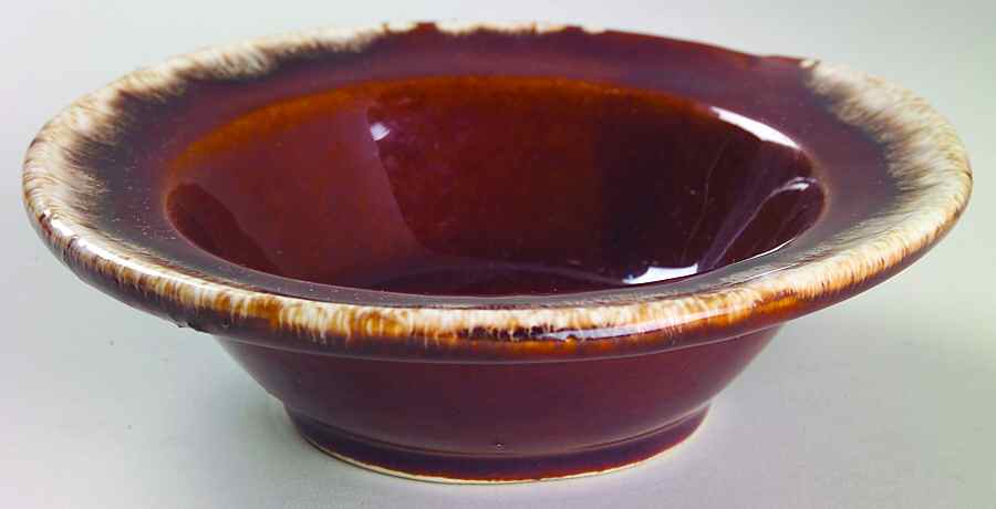 Brown Drip (House and Garden, Mirror Brown) Rim Fruit/Dessert (Sauce) Bowl by Hull-1