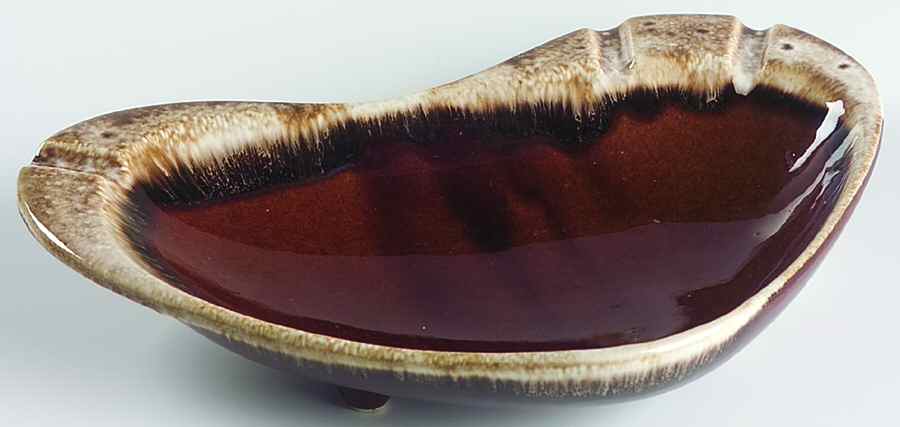 Brown Drip (House and Garden, Mirror Brown) 9" Ashtray by Hull-1