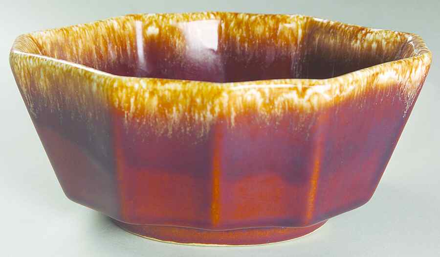 Brown Drip (House and Garden, Mirror Brown) 6" Oblong Panelled Planter by Hull-1