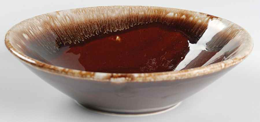 Brown Drip (House and Garden, Mirror Brown) 8" Round Vegetable Bowl by Hull-1
