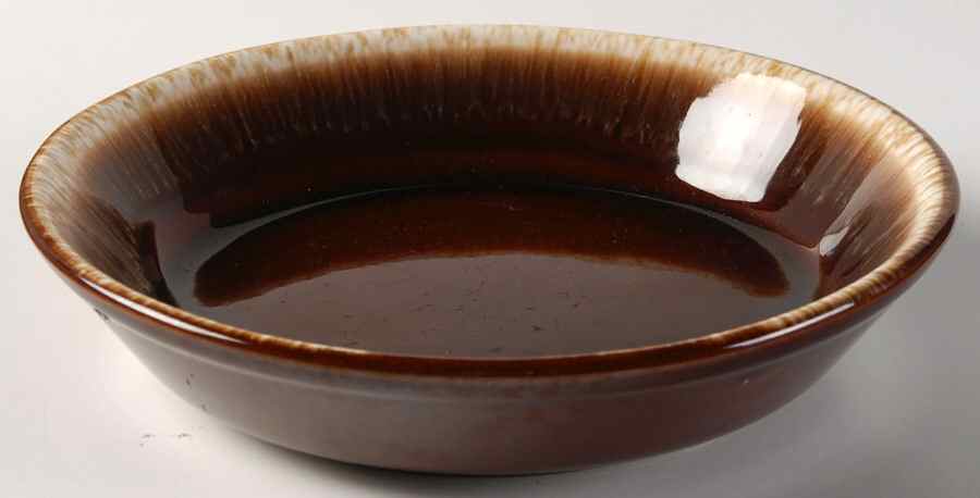 Brown Drip (House and Garden, Mirror Brown) Dessert Bowl by Hull-1