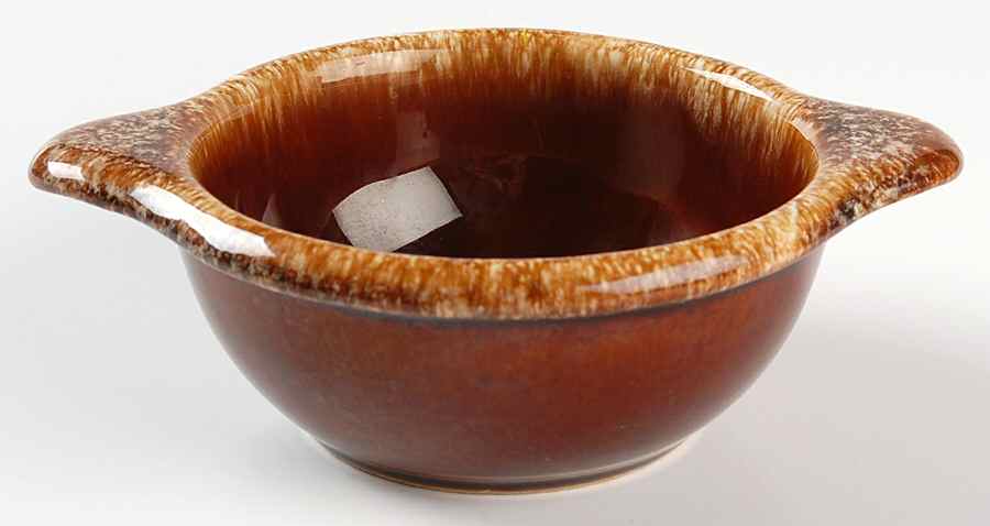 Brown Drip (House and Garden, Mirror Brown) Onion Soup Bowl No Lid by Hull-1