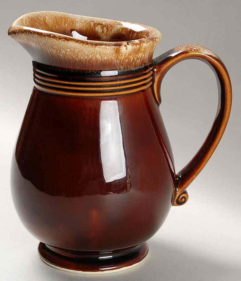 Brown Drip (House and Garden, Mirror Brown) 36 Oz Pitcher by Hull-1