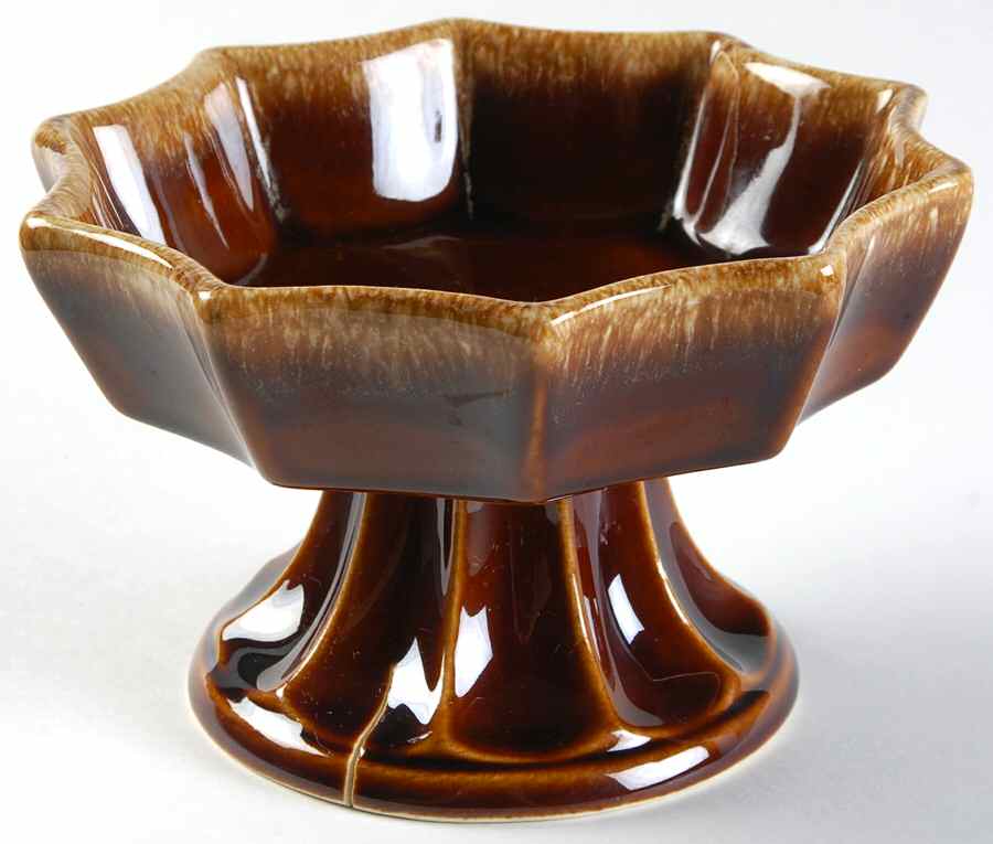 Brown Drip (House and Garden, Mirror Brown) 3" Footed Planter by Hull-1