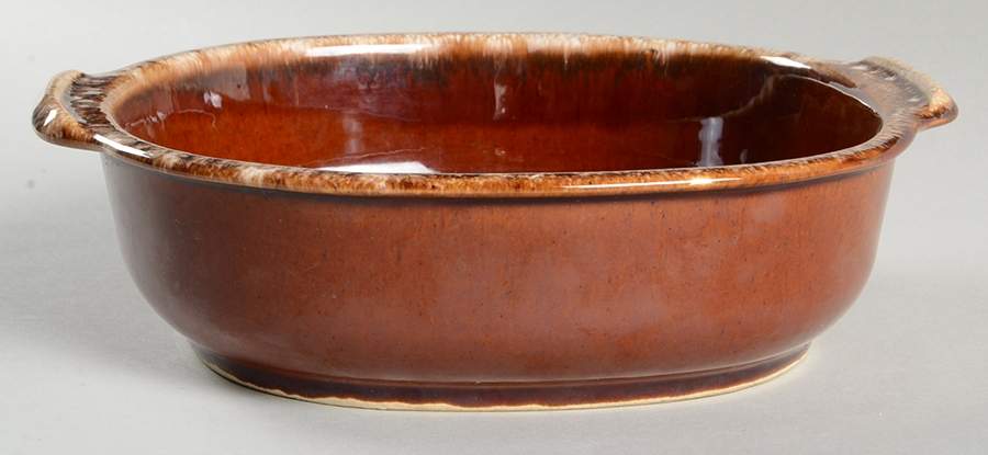 Brown Drip (House and Garden, Mirror Brown) 9" Square Baker by Hull-1
