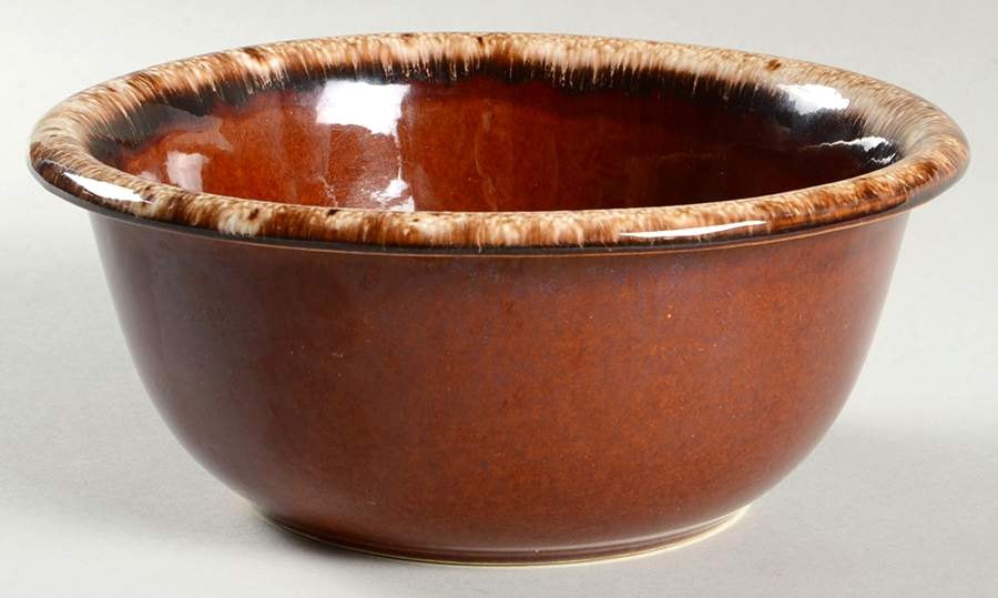 Brown Drip (House and Garden, Mirror Brown) 8" Round Vegetable Bowl by Hull-1