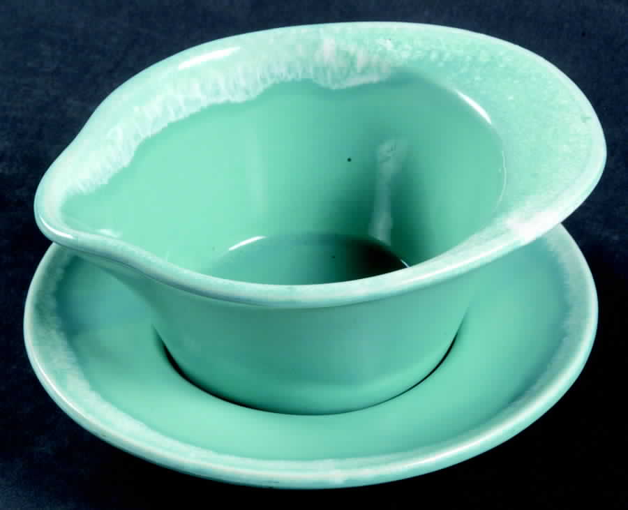 Crestone Turquoise Gravy Boat & Underplate by Hull-1