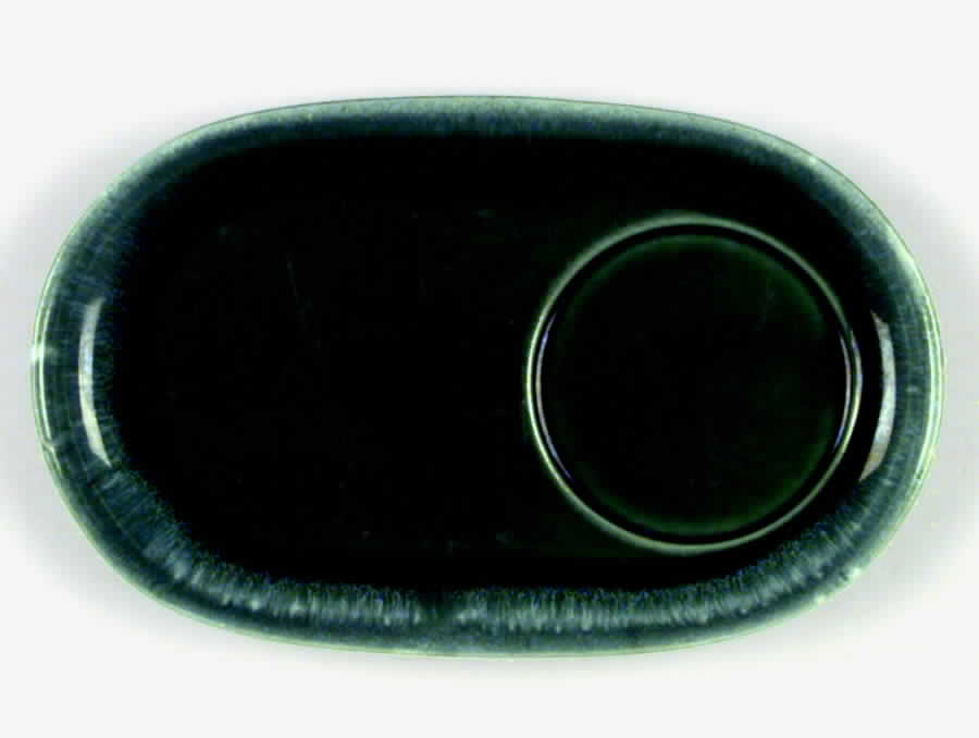 Green Agate Snack Plate by Hull-1