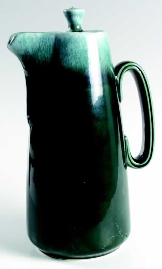 Green Agate Coffee Pot & Lid by Hull-1