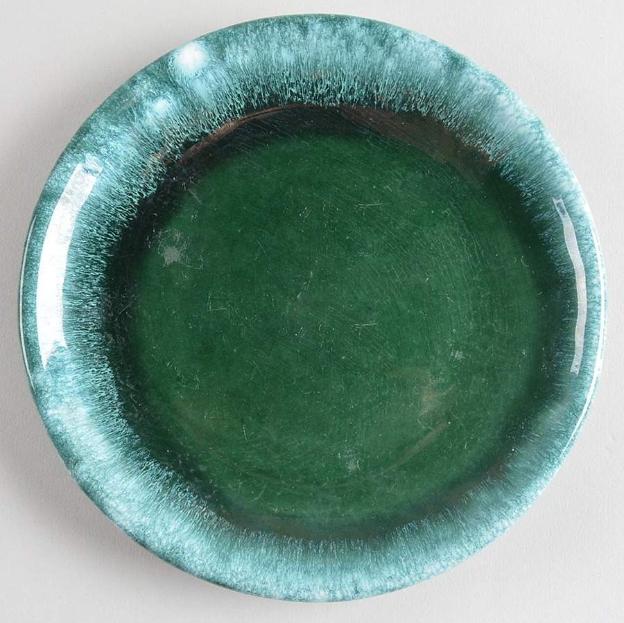 Green Agate Bread & Butter Plate by Hull-1
