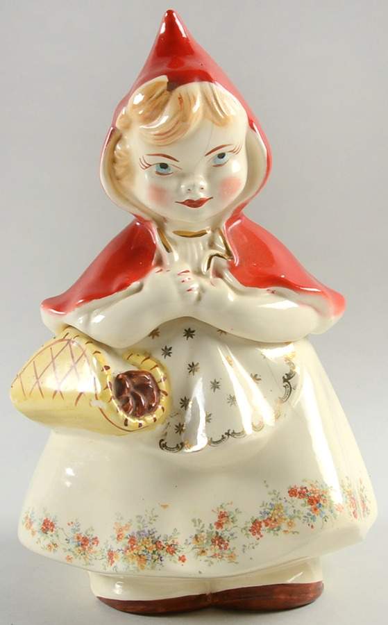 Little Red Riding Hood Cookie Jar & Lid by Hull-1
