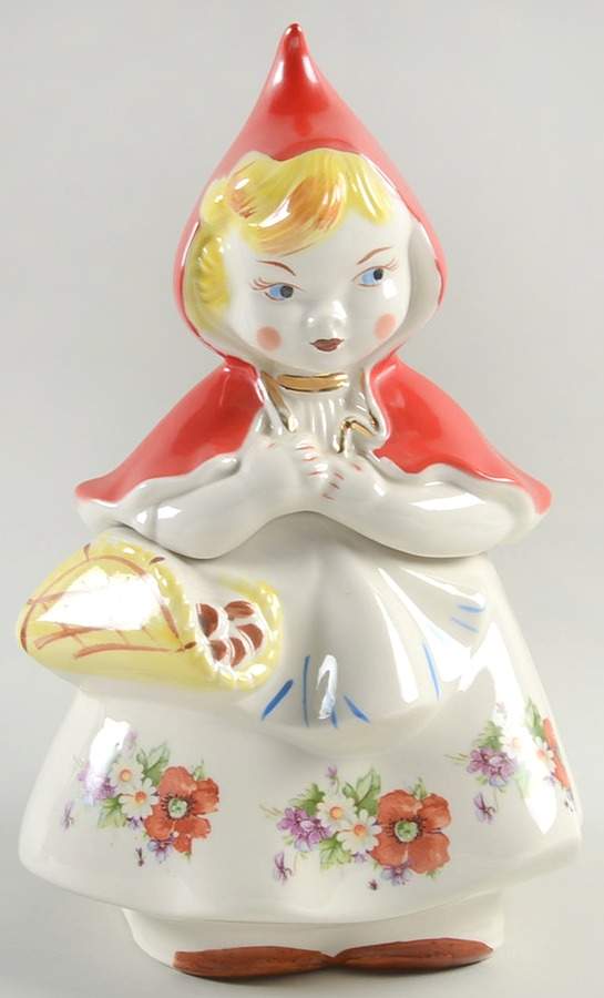 Little Red Riding Hood Cookie Jar & Lid #20 by Hull-1
