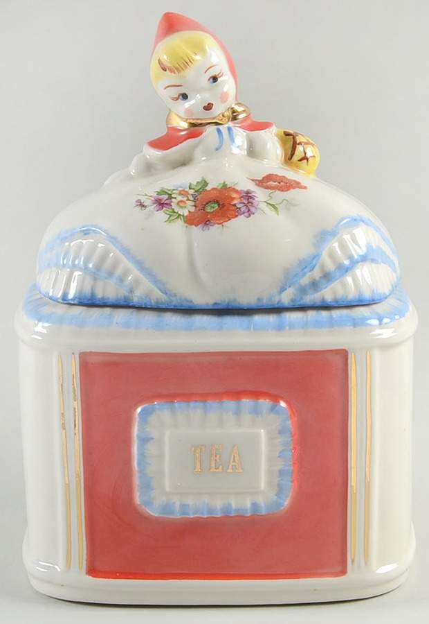 Little Red Riding Hood Tea Canister & Lid by Hull-1