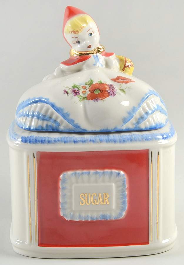 Little Red Riding Hood Sugar Canister & Lid by Hull-1