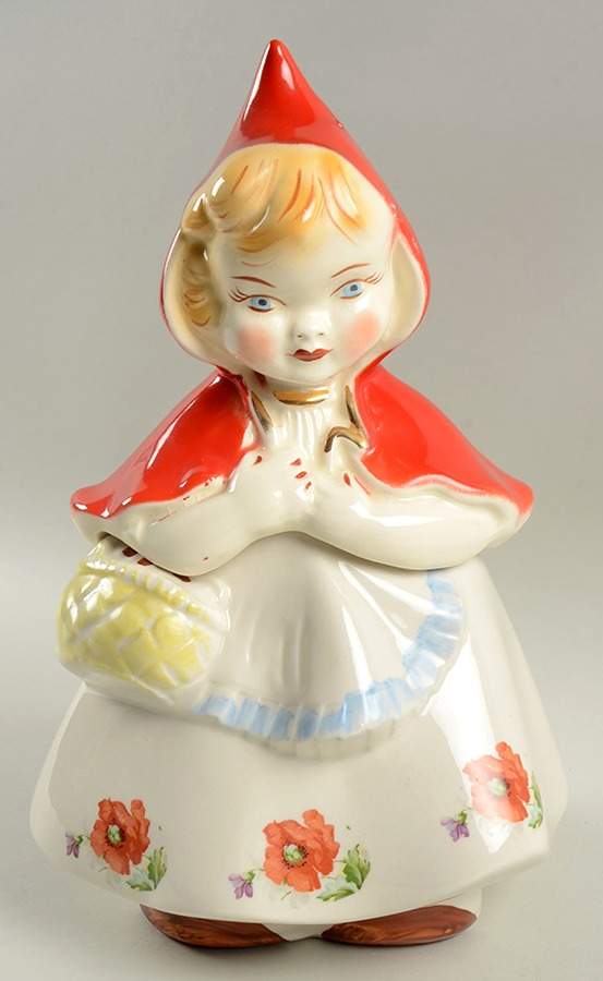 Little Red Riding Hood Cookie Jar & Lid #21 by Hull-1