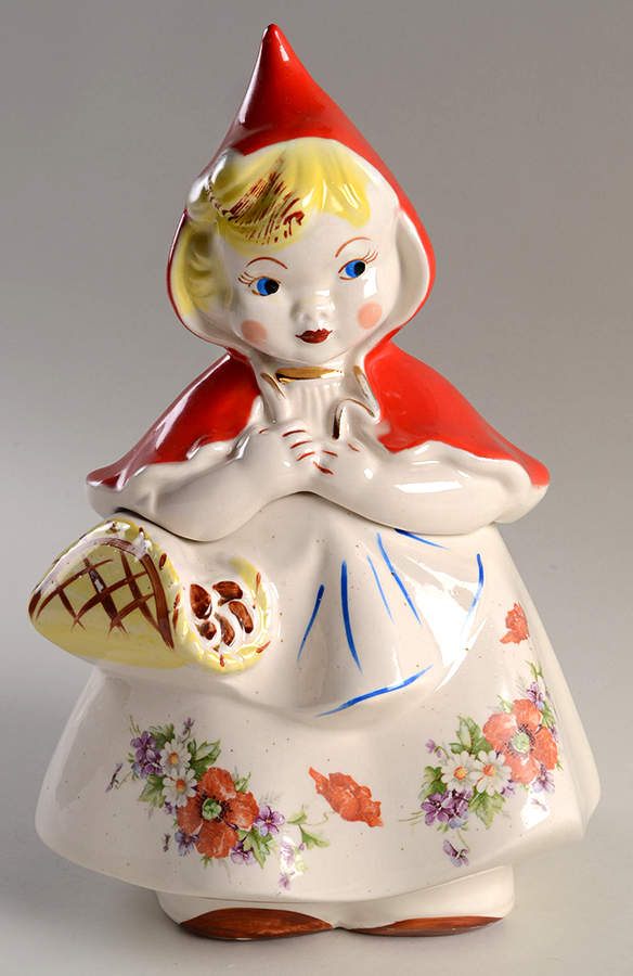 Little Red Riding Hood Cookie Jar & Lid #22 by Hull-1