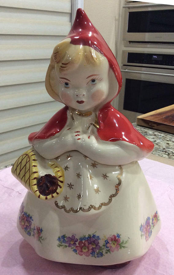 Little Red Riding Hood Cookie Jar & Lid #23 by Hull-1