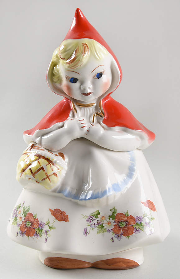 Little Red Riding Hood Cookie Jar & Lid by Hull-1
