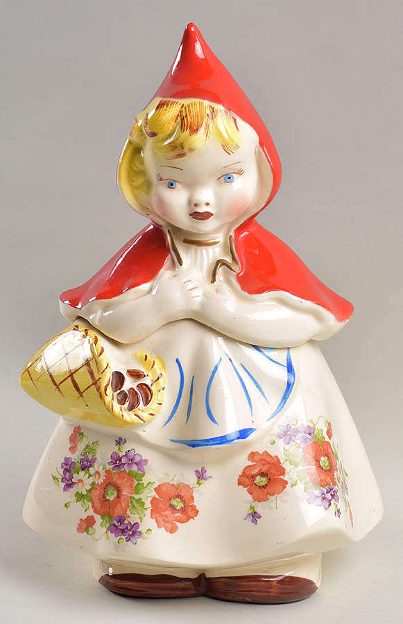 Little Red Riding Hood Cookie Jar & Lid #24 by Hull-1