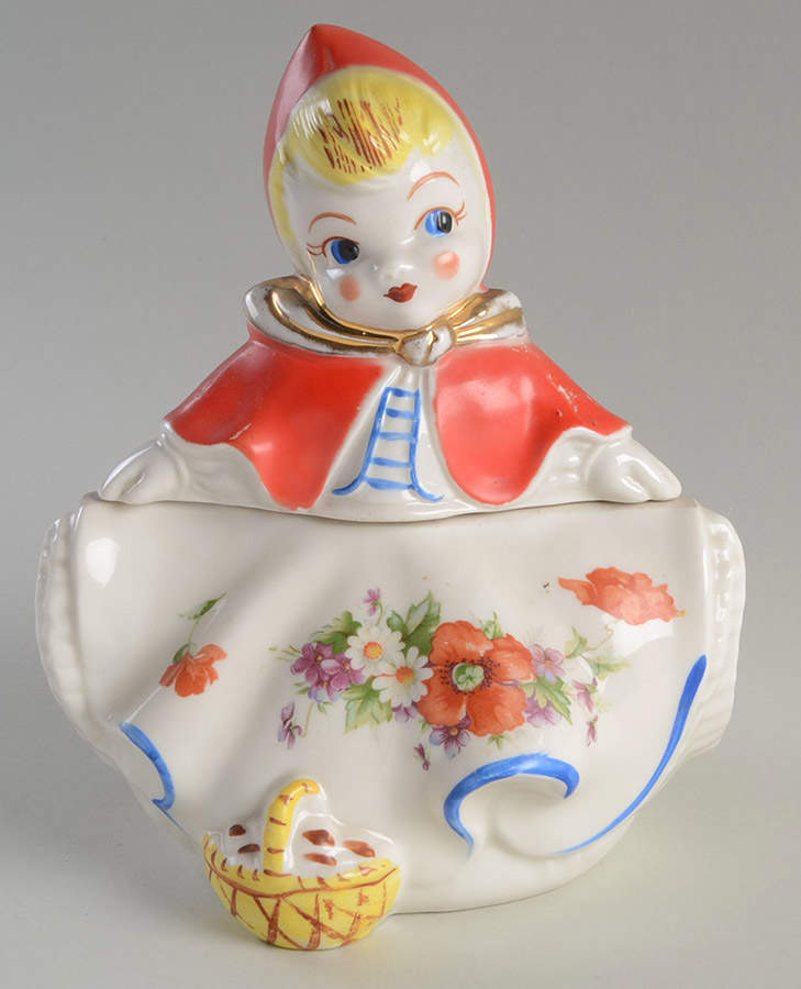 Little Red Riding Hood Cracker Jar & Lid by Hull-1