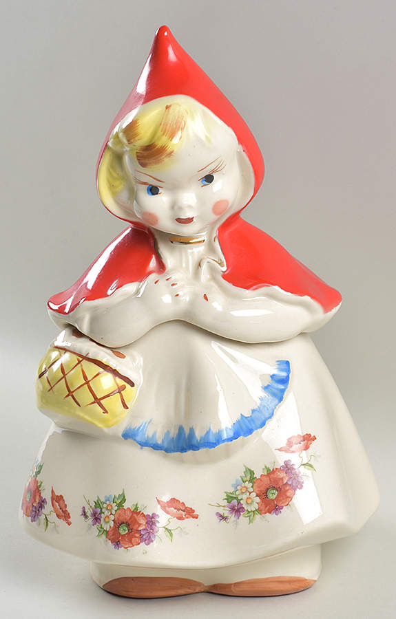 Little Red Riding Hood Cookie Jar & Lid by Hull-1
