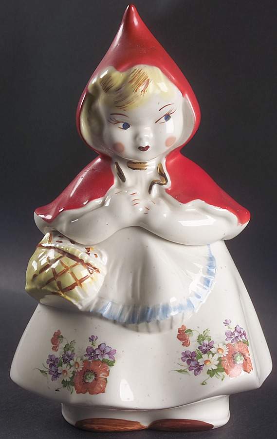 Little Red Riding Hood Cookie Jar & Lid by Hull-1