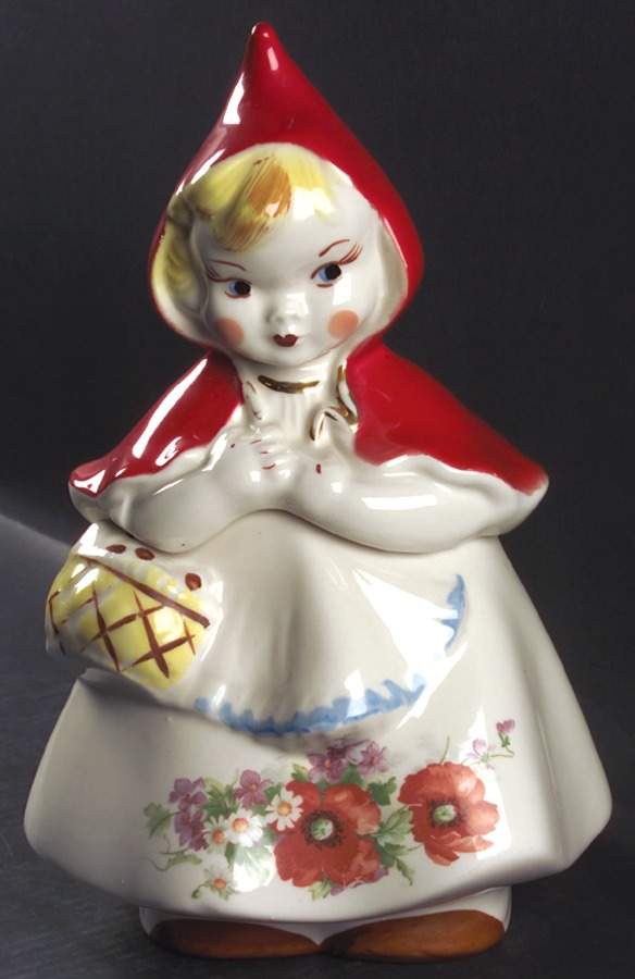 Little Red Riding Hood Cookie Jar & Lid by Hull-1