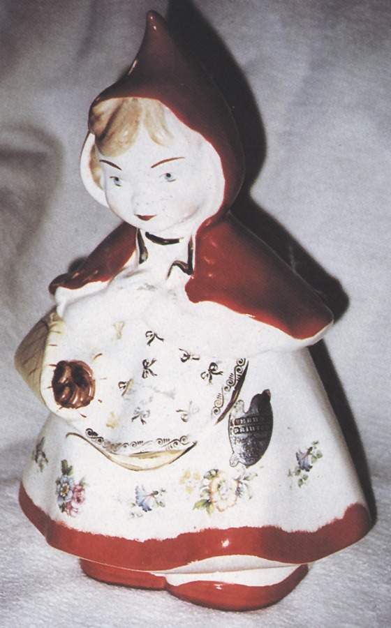 Little Red Riding Hood Cookie Jar & Lid by Hull-1