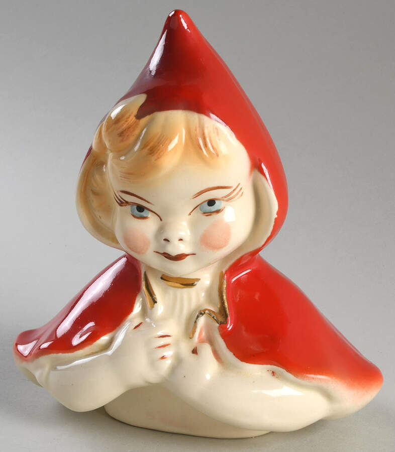 Little Red Riding Hood Lid for Cookie Jar by Hull-1