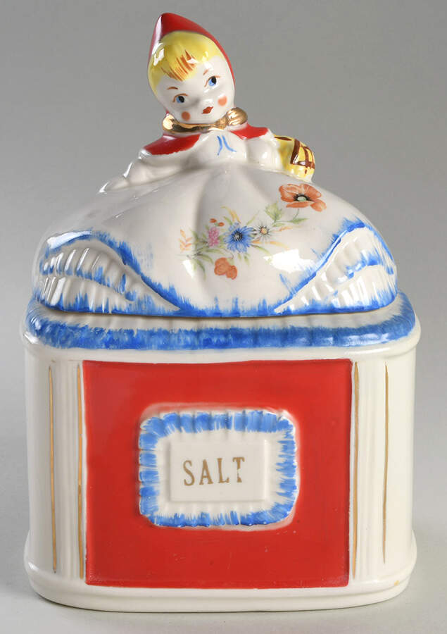 Little Red Riding Hood Salt Canister & Lid by Hull-1