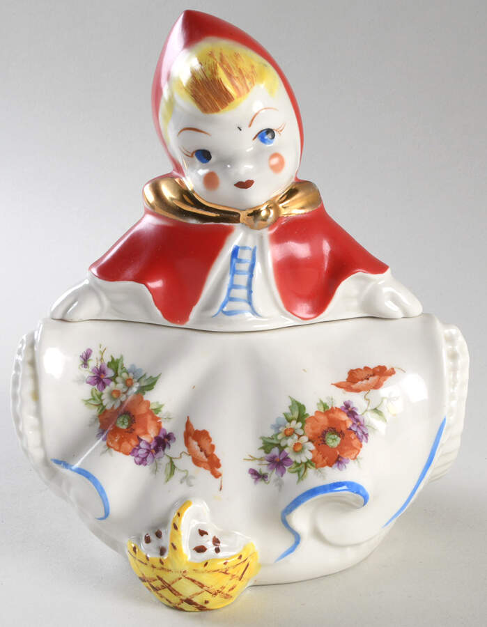 Little Red Riding Hood Cracker Jar & Lid by Hull-1