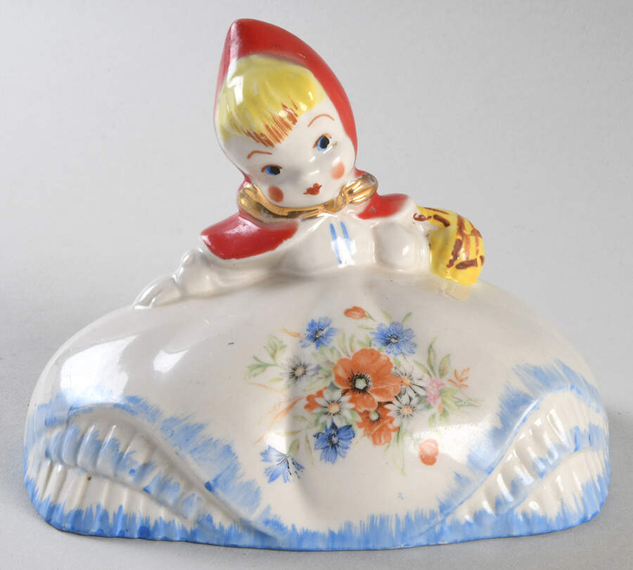 Little Red Riding Hood Lid for Pretzel Canister by Hull-1