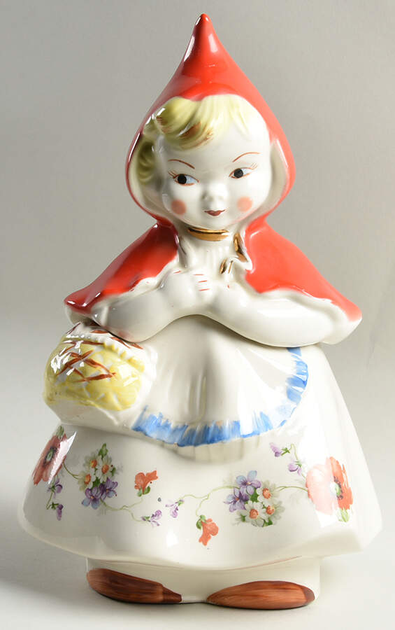 Little Red Riding Hood Cookie Jar & Lid by Hull-1