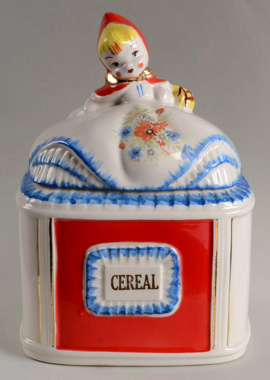 Little Red Riding Hood Cereal Canister & Lid by Hull-1