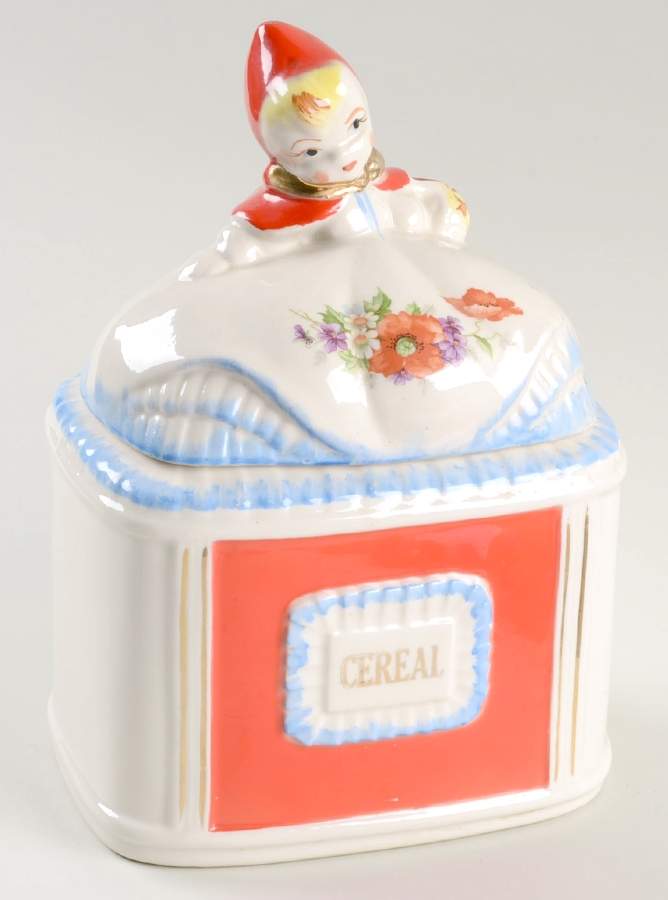 Little Red Riding Hood Cereal Canister & Lid by Hull-1