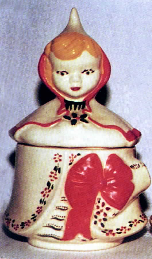 Little Red Riding Hood Dresser Jar and Lid by Hull-1